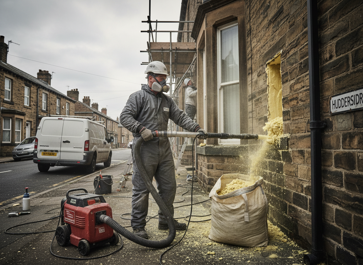 Cavity Wall Spray Foam Removal in Huddersfield, West Yorkshire